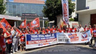 Türkiye’nin dört bir yanında alanlarda olan Eğitim-İş Sendikası’na bağlı sendika
